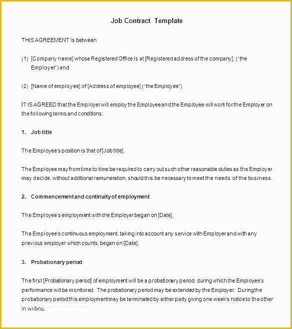 New Employee Contract Template Free Of New Employee Contract Template Employment Contract format