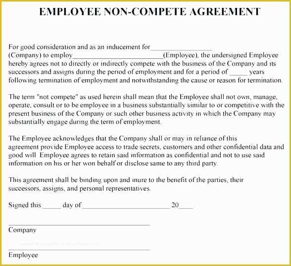 New Employee Contract Template Free Of Non Agreement Template Free New Ready to Use Templates