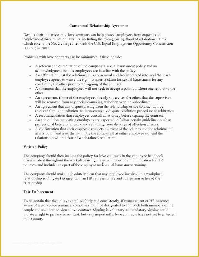 New Employee Contract Template Free Of Open Marriage Contract Template – Gradyjenkins