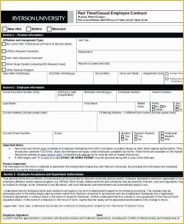 New Employee Contract Template Free Of Termination Letter Sample Job Casual Employee Free