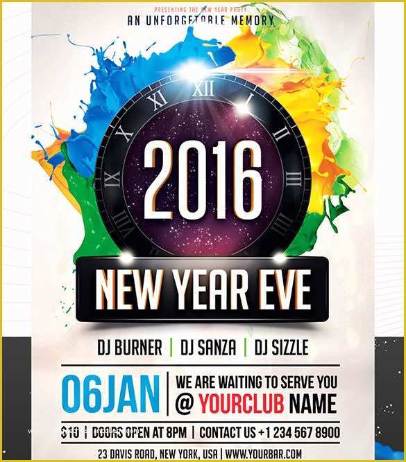 New Year Flyer Template Free Of 22 New Year Flyer Templates Psd Eps Indesign Word