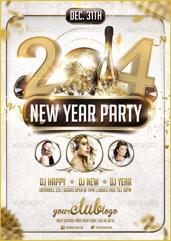 New Year Flyer Template Free Of 25 Christmas &amp; New Year Party Psd Flyer Templates