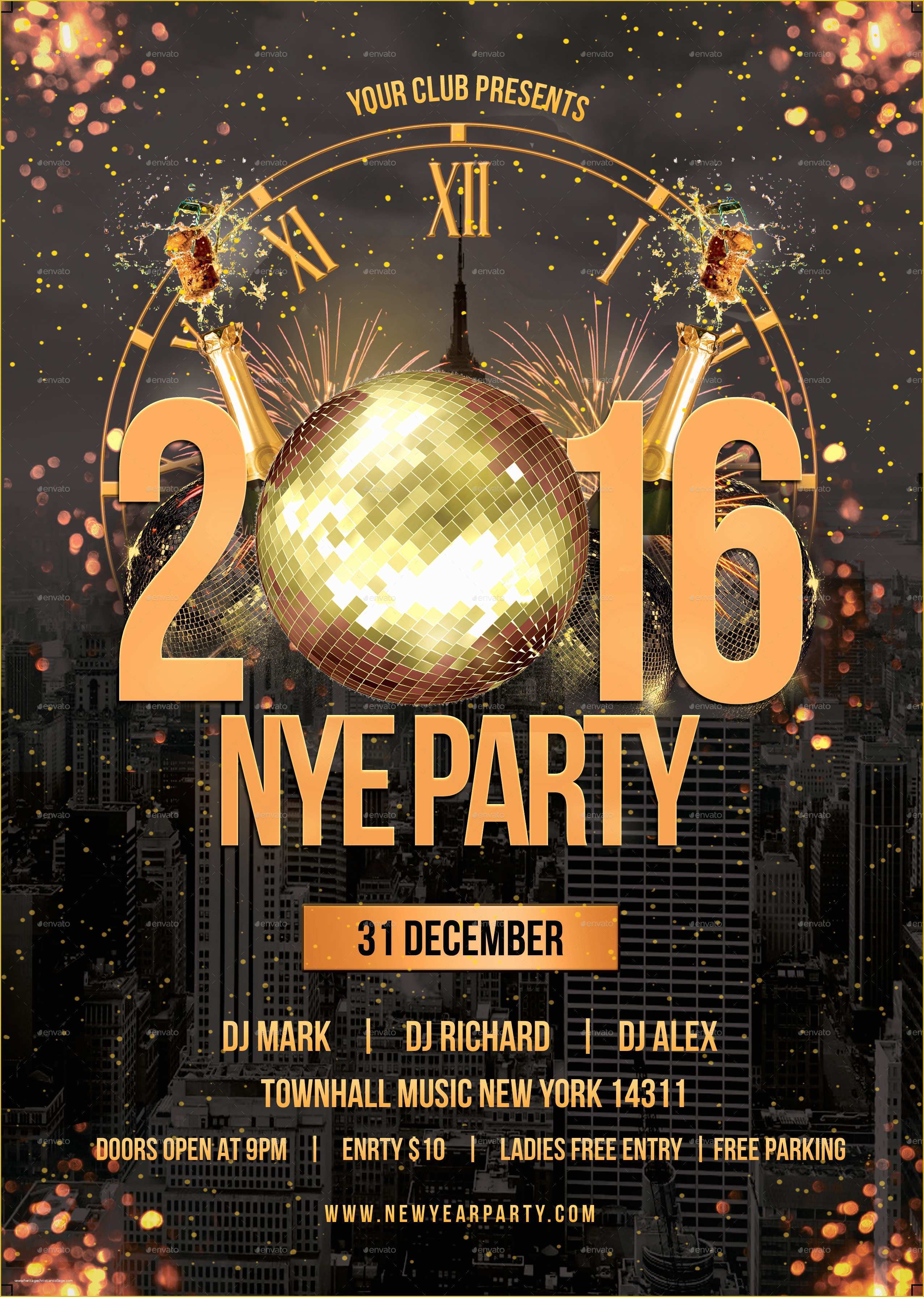 New Year Flyer Template Free Of Free New Years Eve Flyer Template Portablegasgrillweber