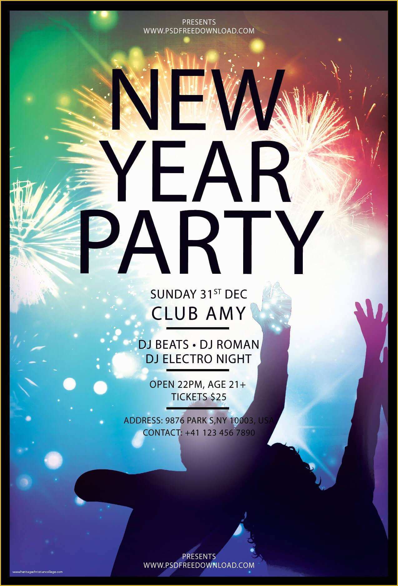 New Year Flyer Template Free Of New Year Party Flyer Free Template Psd