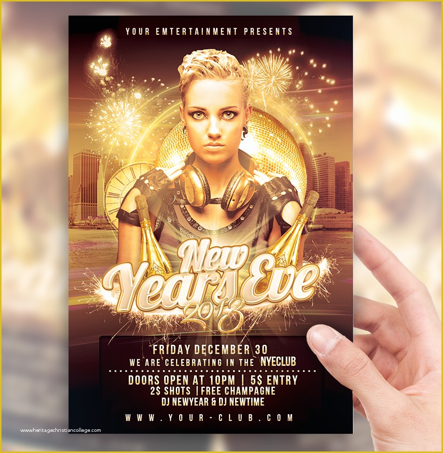 New Year Flyer Template Free Of New Years Eve Party Flyer Template by sorengfx On Deviantart