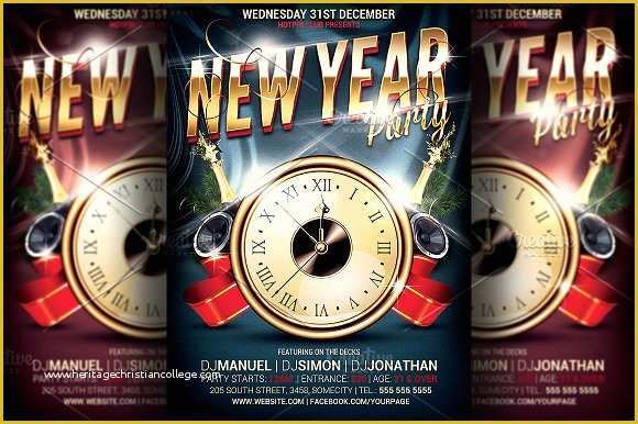 New Year Flyer Template Free Of New Years Eve Party Flyer Template Flyer Templates