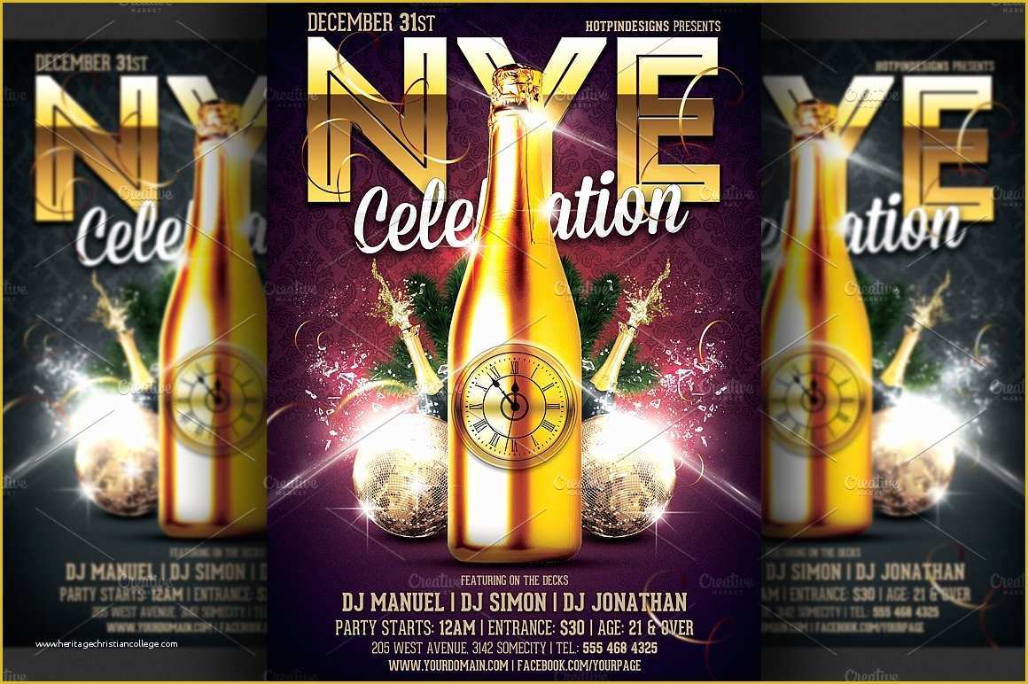 New Year Flyer Template Free Of New Years Eve Party Flyer Template Flyer Templates