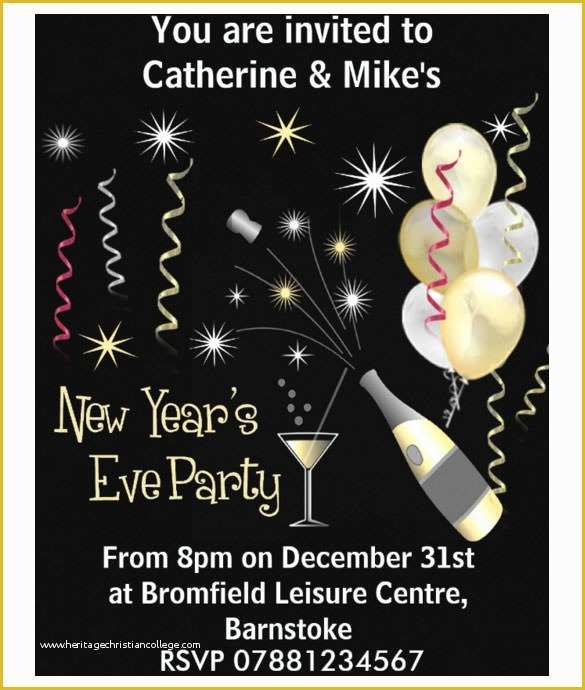 New Years Eve Party Invitation Templates Free Of 28 New Year Invitation Templates – Free Word Pdf Psd