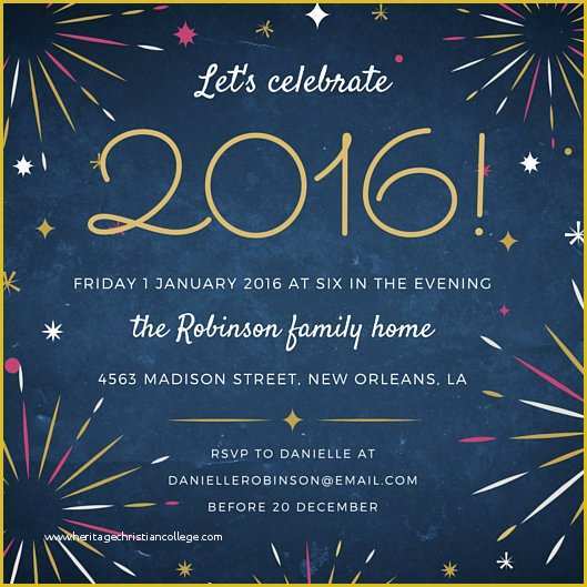 New Years Eve Party Invitation Templates Free Of Fireworks New Year S Eve Party Invitation Templates by Canva