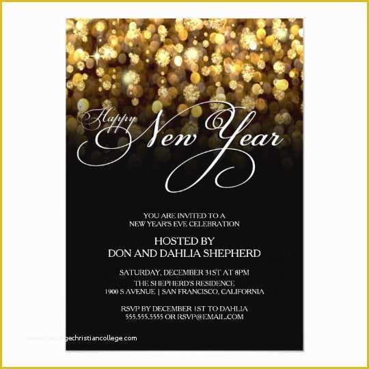 New Years Eve Party Invitation Templates Free Of Happy New Year S Eve Party Invitation