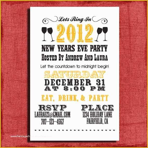 New Years Eve Party Invitation Templates Free Of New Year Eve Party Invitations – Happy Holidays