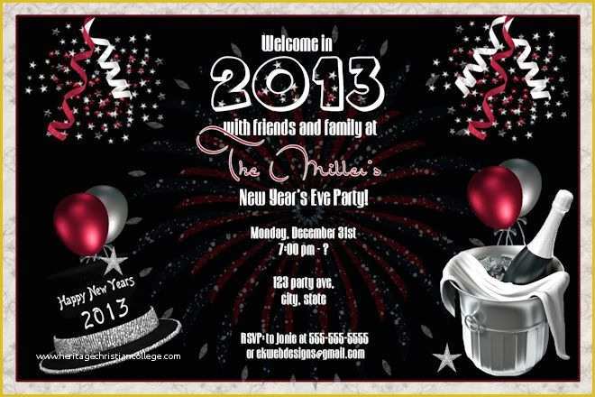 New Years Eve Party Invitation Templates Free Of New Year Party Invitation