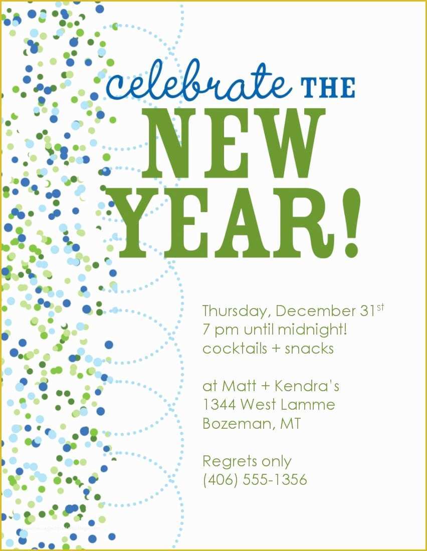 New Years Eve Party Invitation Templates Free Of New Years Eve Invitations Free