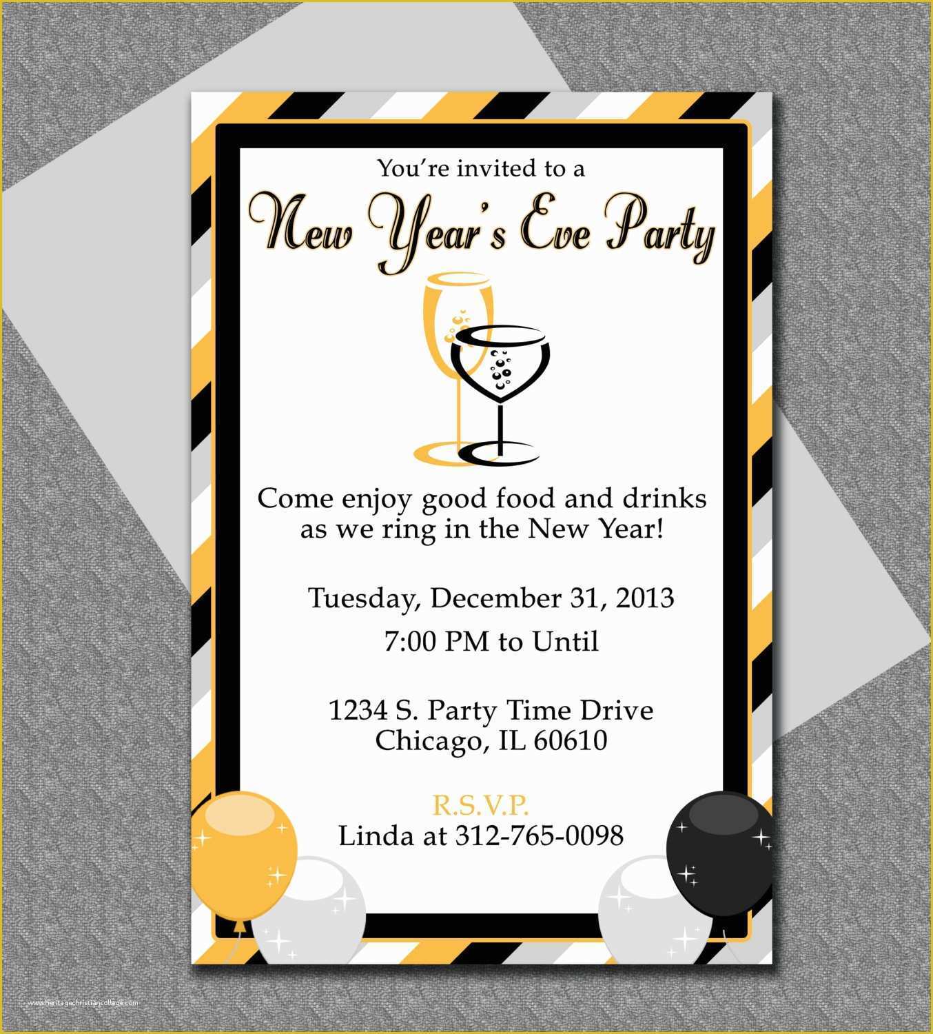 New Years Eve Party Invitation Templates Free Of New Years Eve Party Invitation Editable Template