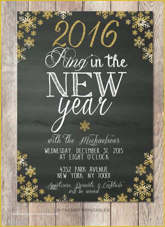 New Years Eve Party Invitation Templates Free Of New Years Eve Party Invitation New Years by Trendyprintables