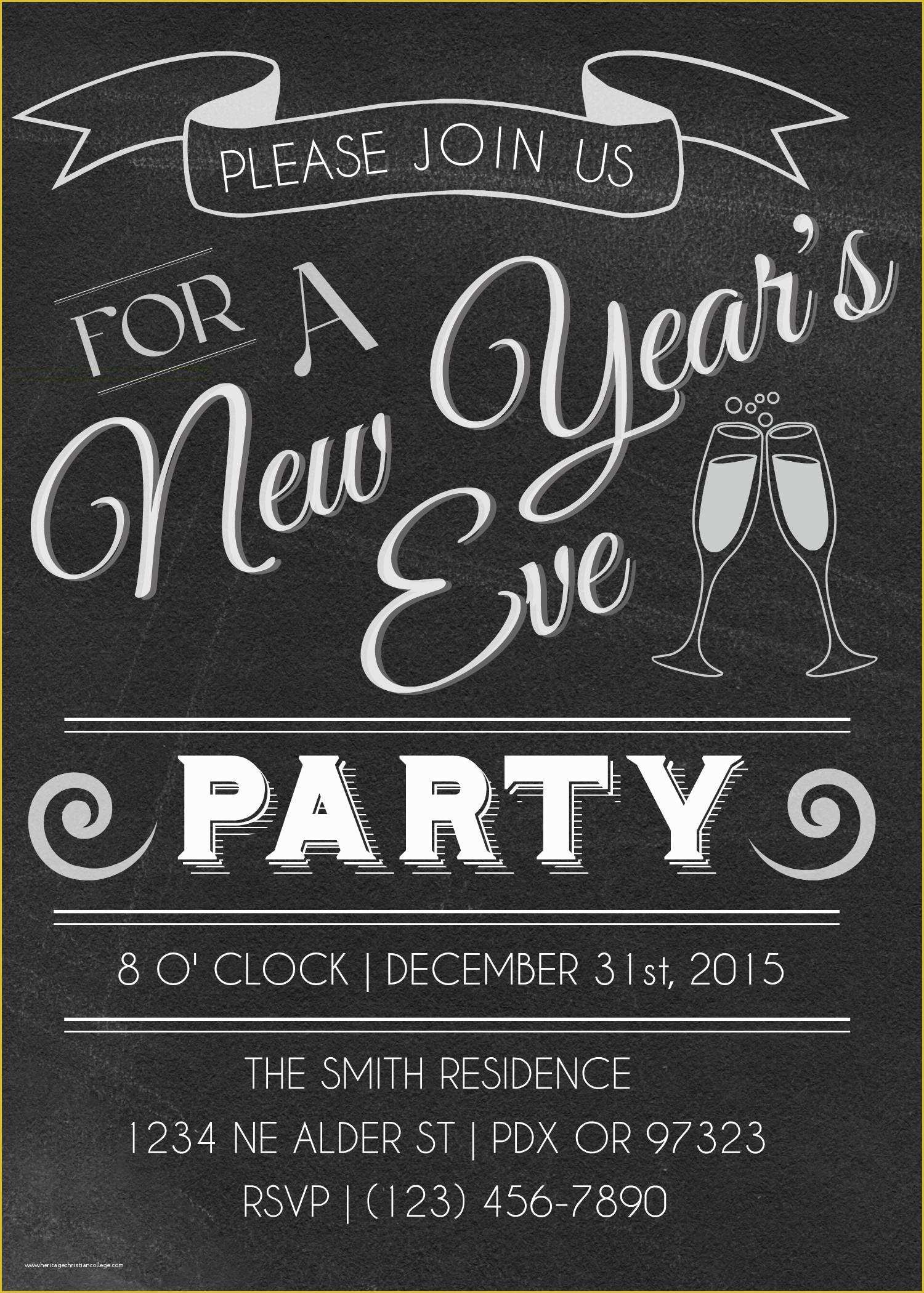 New Years Eve Party Invitation Templates Free Of New Years Eve Party Invitations