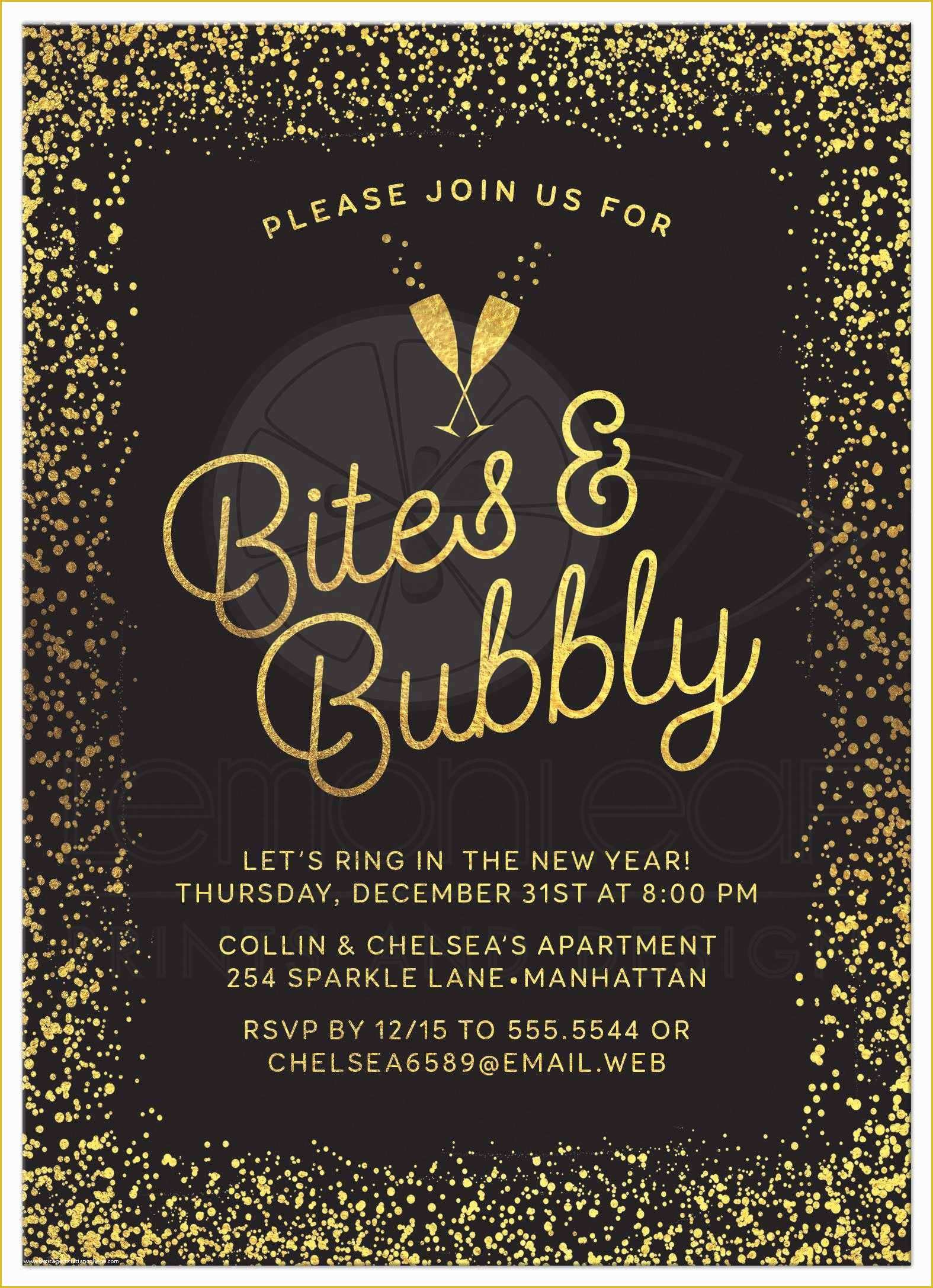 New Years Eve Party Invitation Templates Free Of New Years Eve Party Invitations