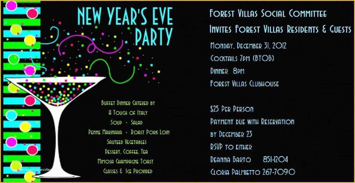 New Years Eve Party Invitation Templates Free Of Printable New Years Eve Party Invitations Free
