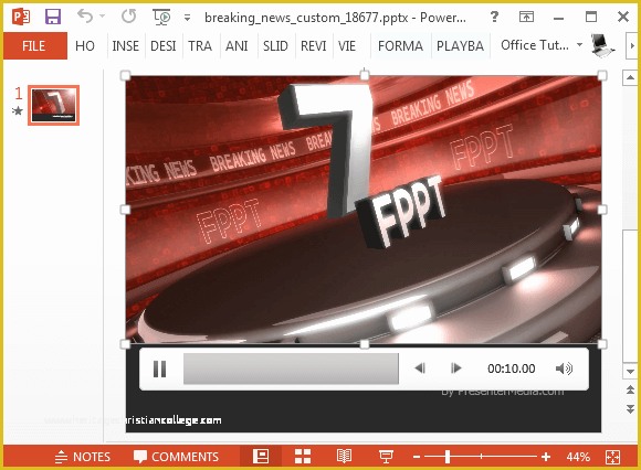 News Intro Template Free Of Breaking News Video Background for Powerpoint