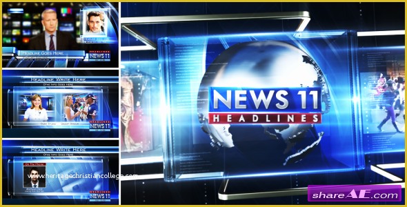 News Intro Template Free Of Broadcast Design News Package 03 after Effects Project