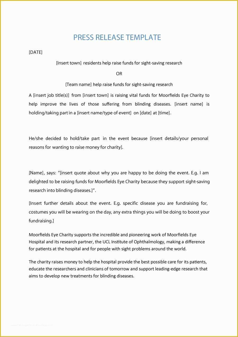 News Release Template Free Of 46 Press Release format Templates Examples & Samples