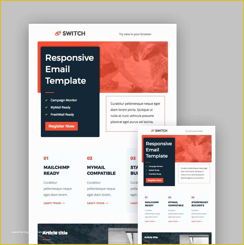 Newsletter Template Responsive Free Of 19 Best Mailchimp Responsive Email Templates for 2018