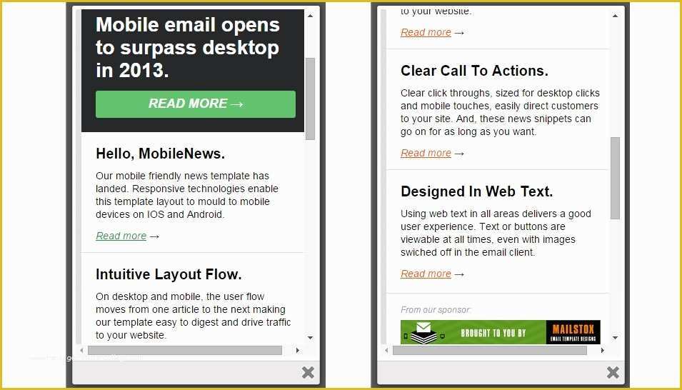 Newsletter Template Responsive Free Of Best Mobile Newsletter Templates 20 Free Sample