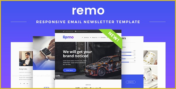 Newsletter Template Responsive Free Of Remo Responsive Email Newsletter Template by Maestomail