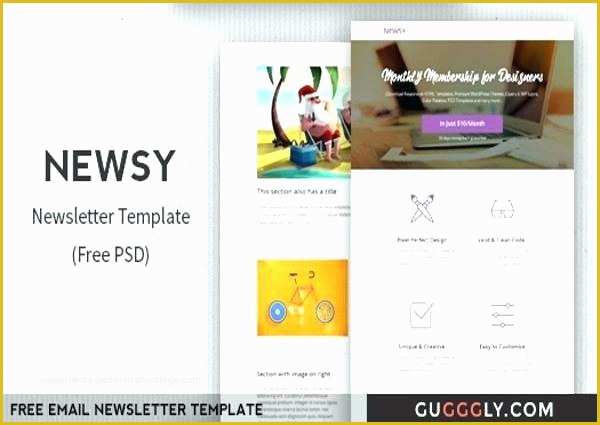 Newsletter Template Responsive Free Of Responsive Newsletter Template Free Responsive Newsletter