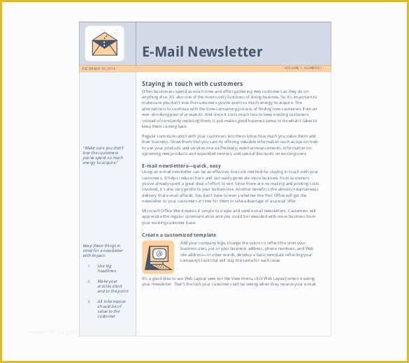 Newsletter Templates Email Free Of 8 Free Newsletter Templates Free Word Pdf Documents