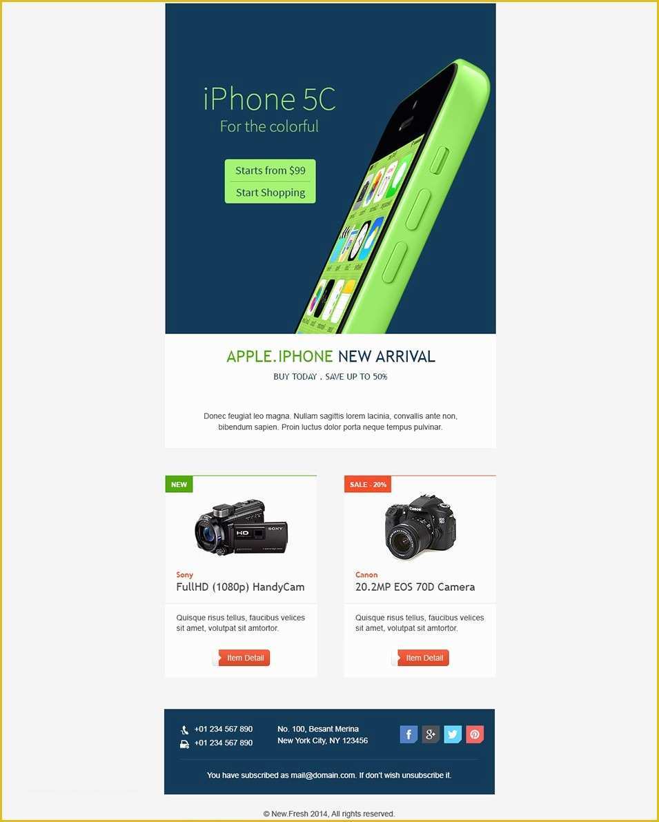 Newsletter Templates Email Free Of Best Mobile Newsletter Templates 20 Free Sample