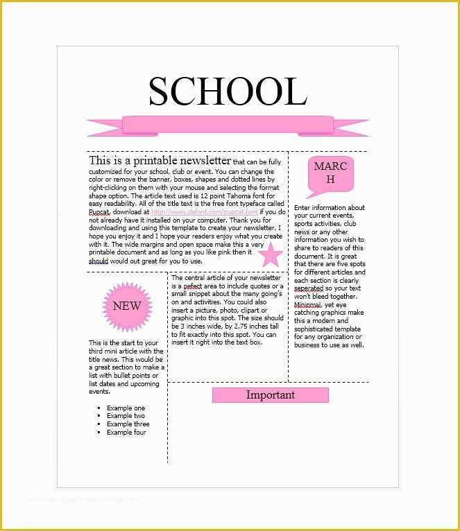 Newsletter Templates Free Download Of 50 Free Newsletter Templates for Work School and Classroom