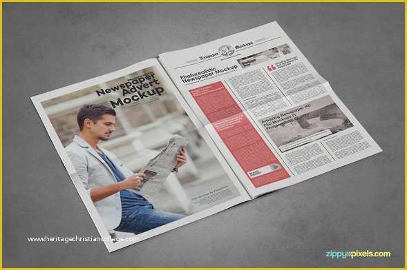 Newspaper Flyer Template Free Of 20 Best Newspaper Advertisement Mockup Psd Templates