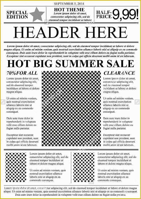 Newspaper Flyer Template Free Of Newspaper Design Templates