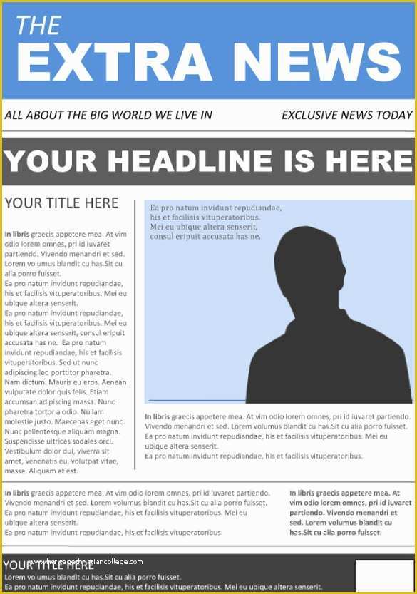 Newspaper Template Free Online Of 12 Newspaper Front Page Templates – Free Sample Example