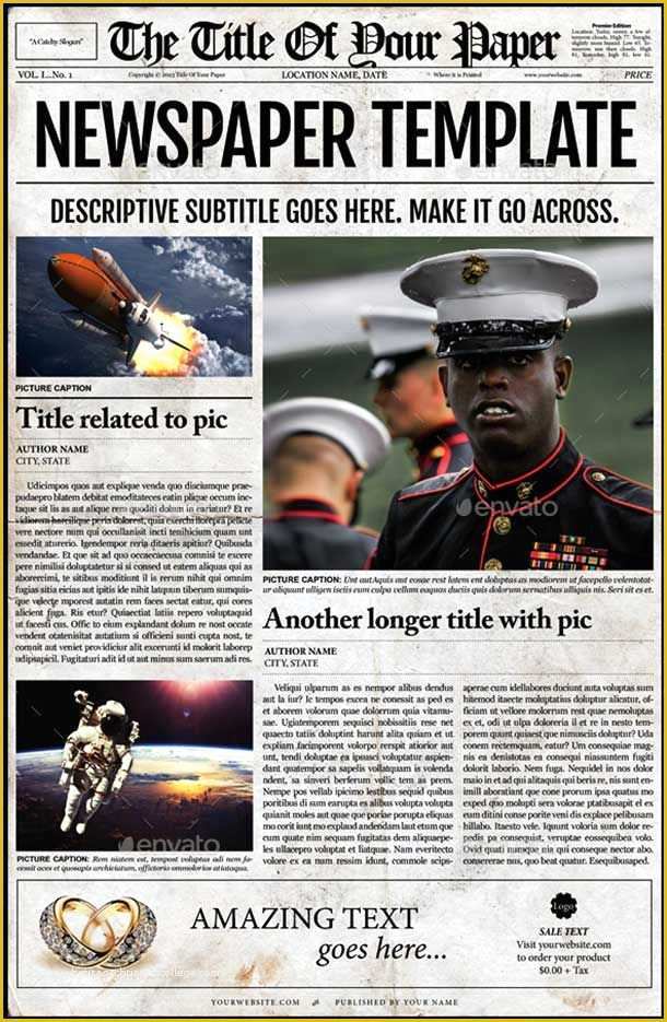 Newspaper Template Free Online Of 44 Amazing Newspaper Templates Available In Psd