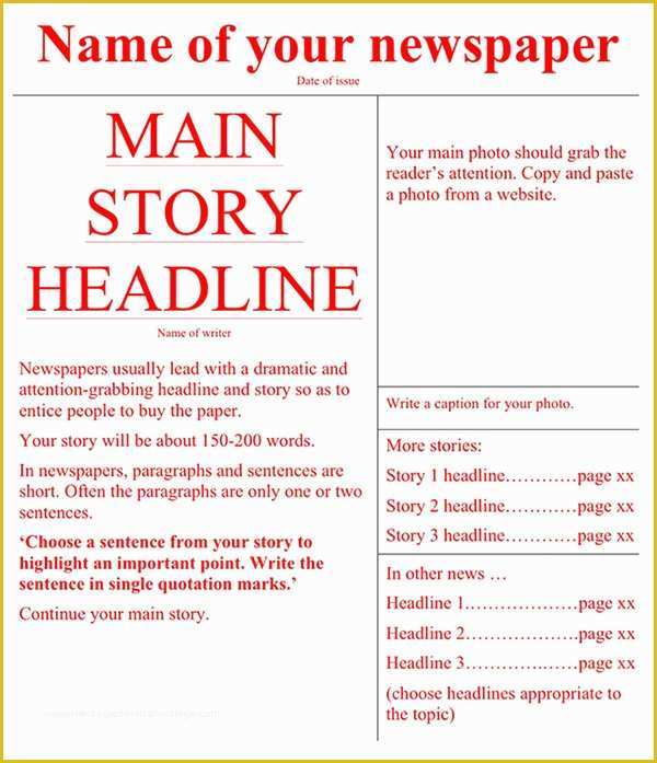 Newspaper Template Free Online Of 53 Amazing Newspaper Templates Pdf Ppt Word Psd