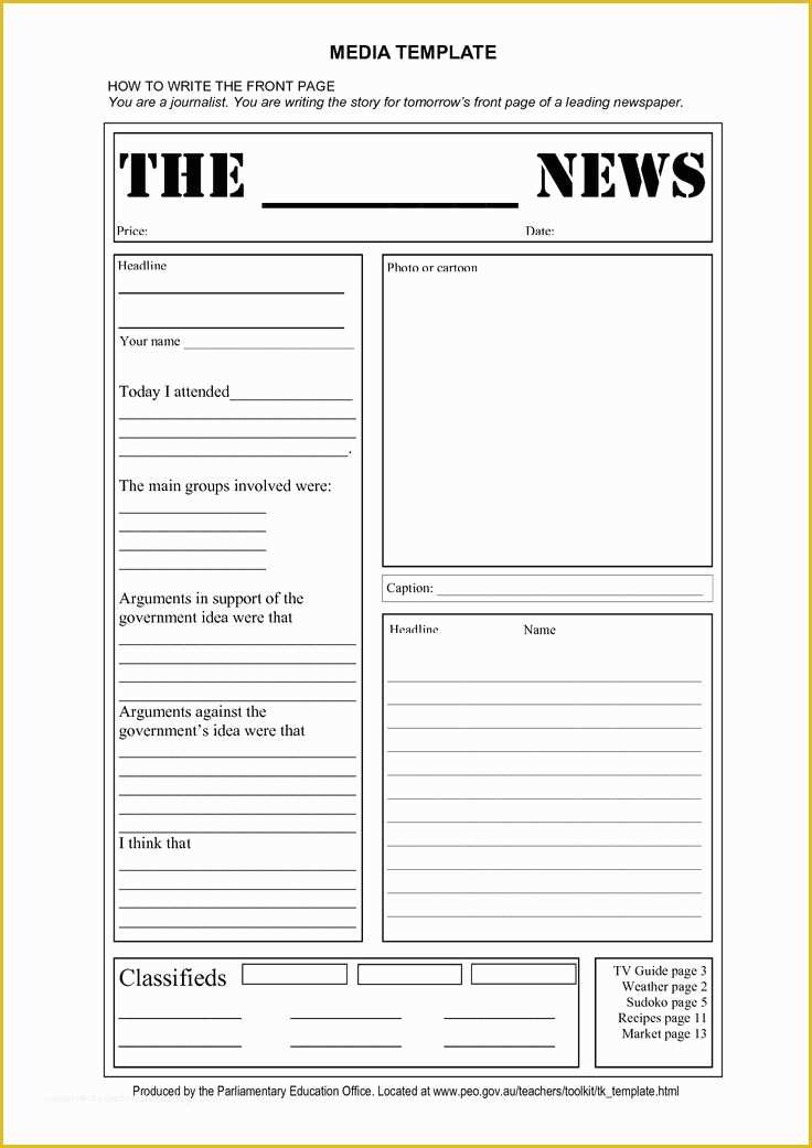 Newspaper Template Free Online Of Free Tag Template