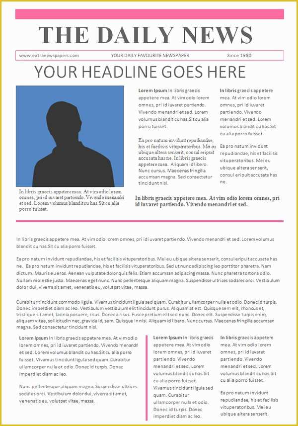 Newspaper Template Free Online Of Newspaper Template 19 Download Free ...