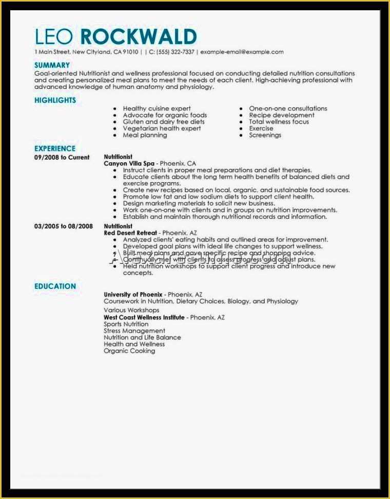 Nice Resume Templates Free Of Example A Good Resume Resume Template