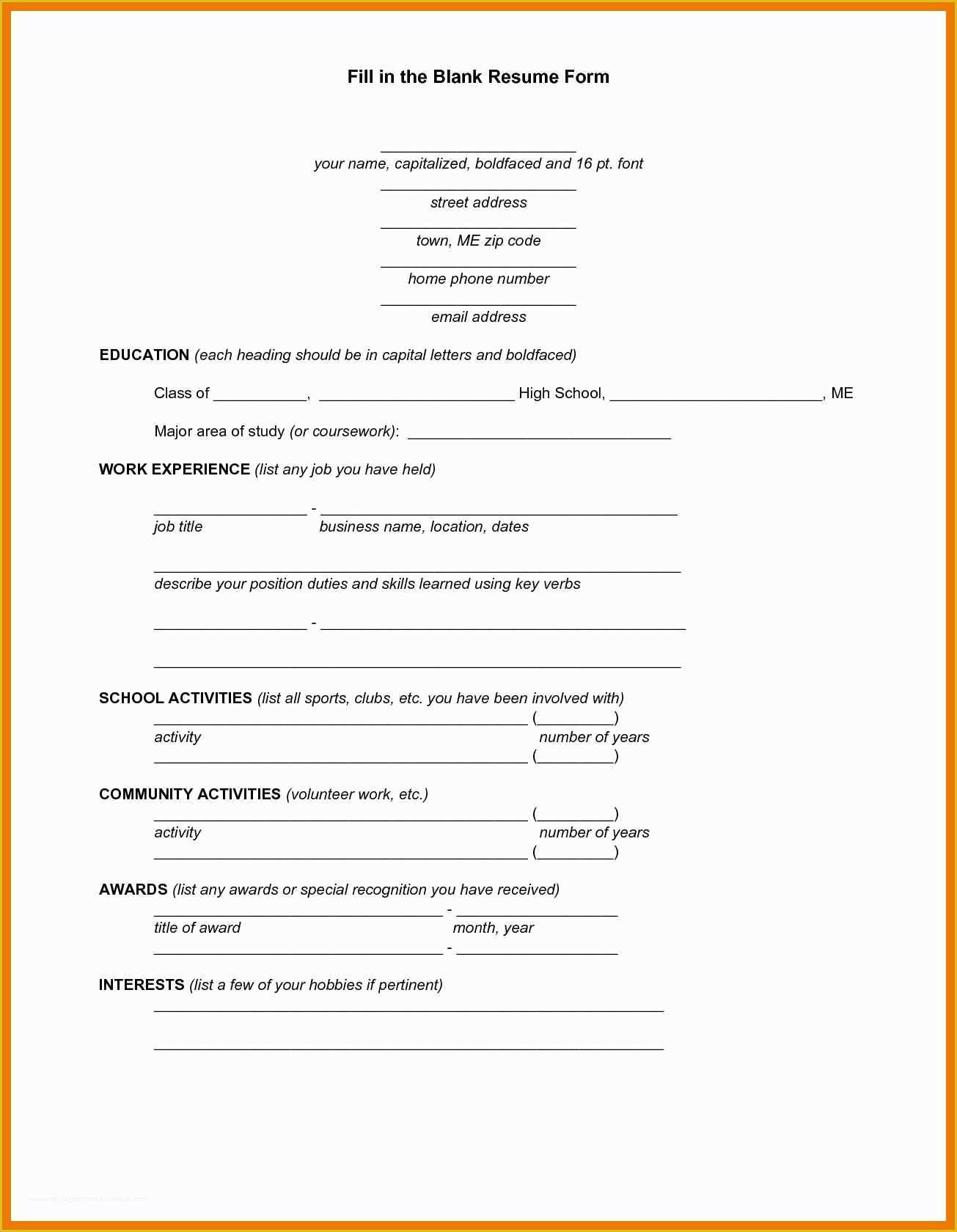 Nice Resume Templates Free Of forms Resume