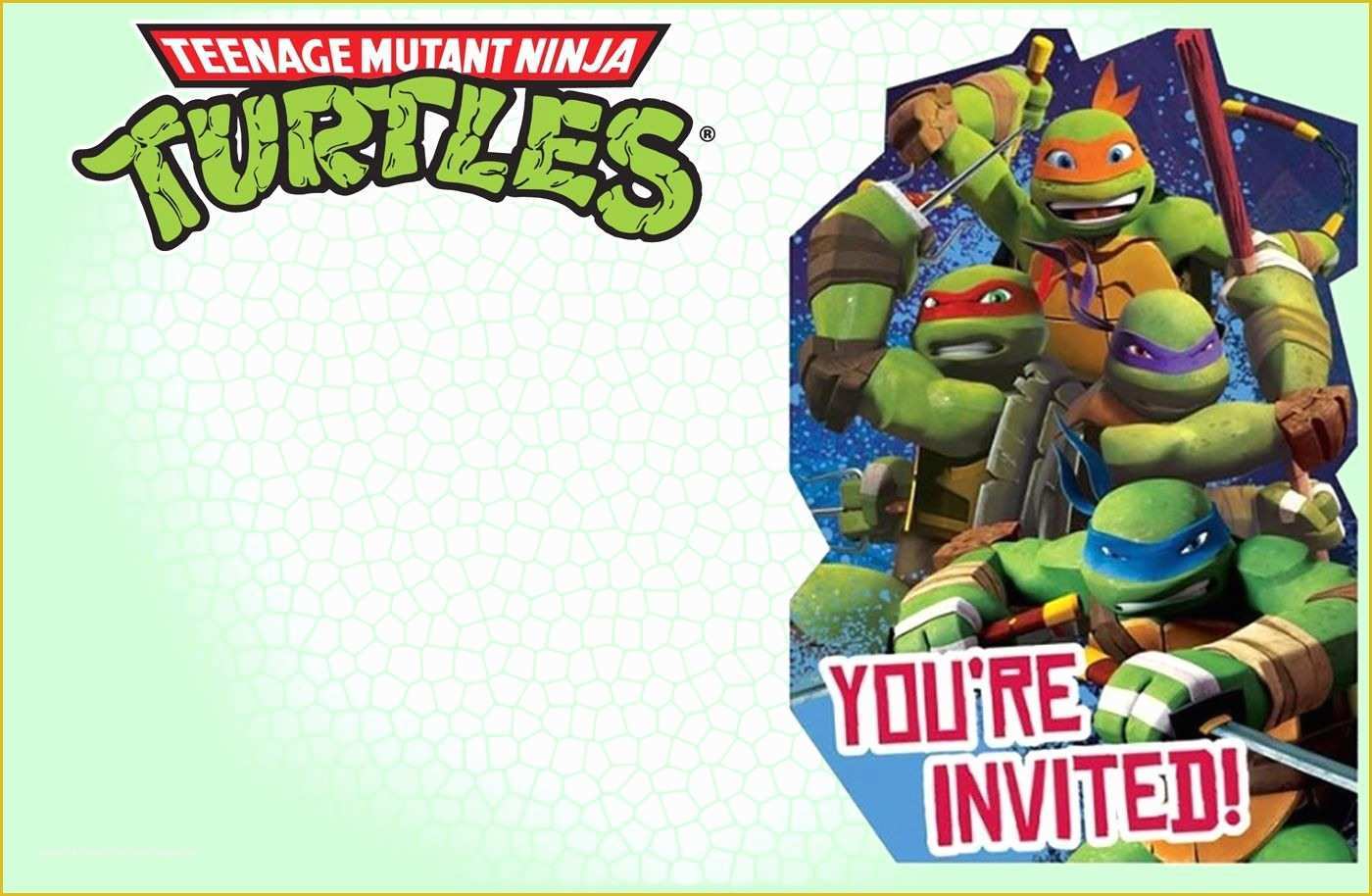 Ninja Birthday Party Invitation Template Free Of Editable Ninja Turtle Invitation Template
