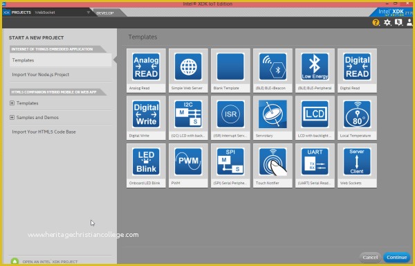 Node Js Website Template Free Of Iot Node Js Templates for the Intel Xdk