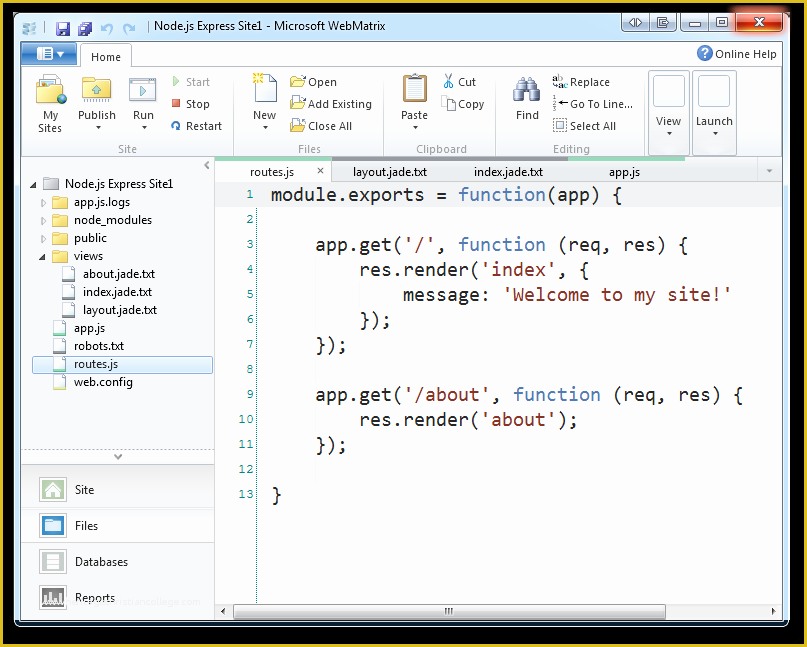 Node Js Website Template Free Of Webmatrix and Node Js the Easiest Way to Started with