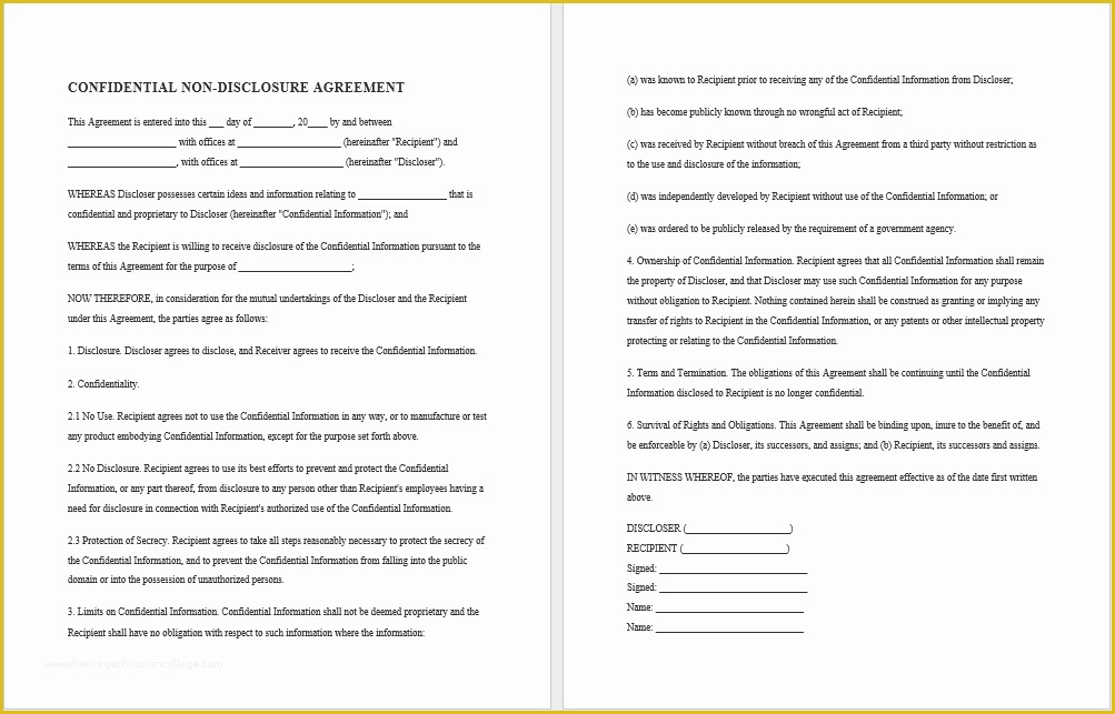 Non Compete Agreement Template Free Download Of 37 Free Non Pete Agreement Templates Ms Word