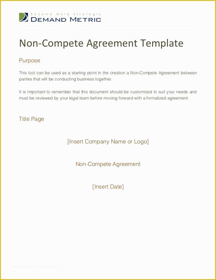 Non Compete Agreement Template Free Download Of Non Pete Agreement Template Free Download