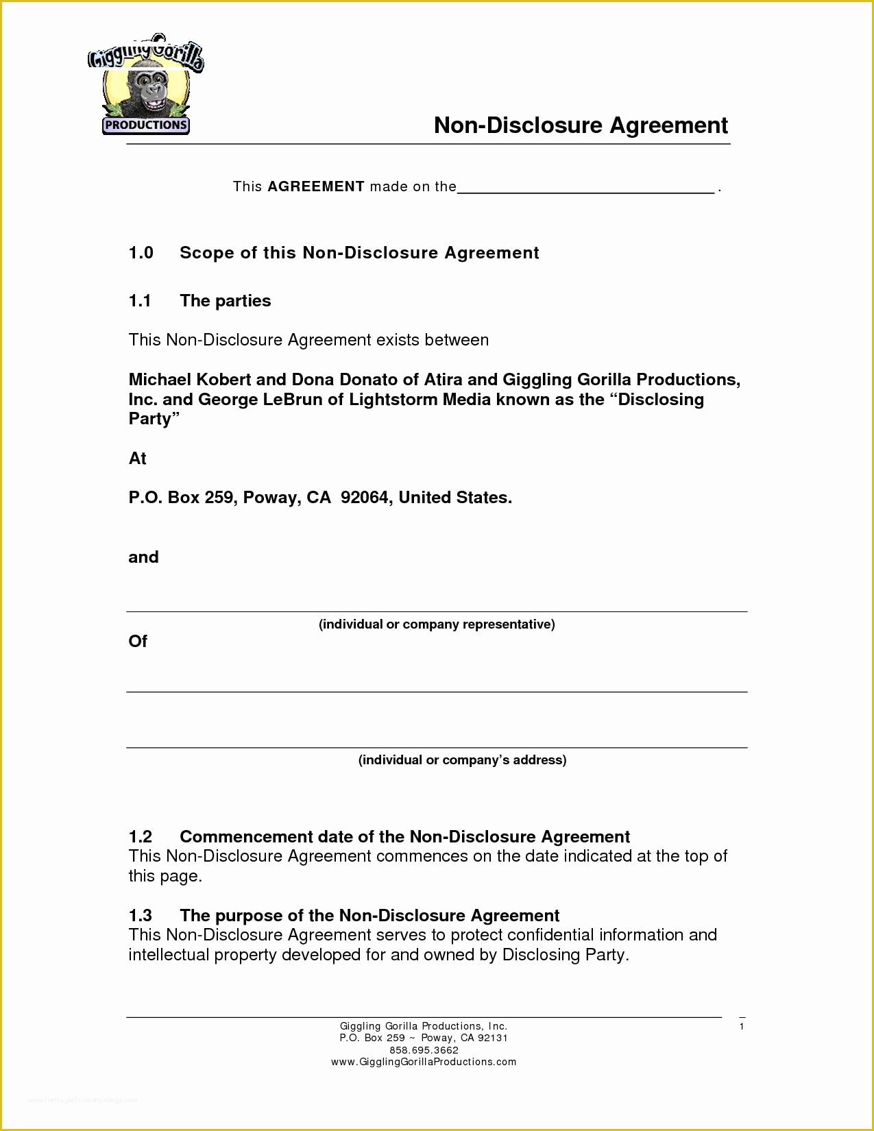 Non Disclosure Agreement Template Free Pdf Of Sample Non Disclosure Agreement Template Invitation