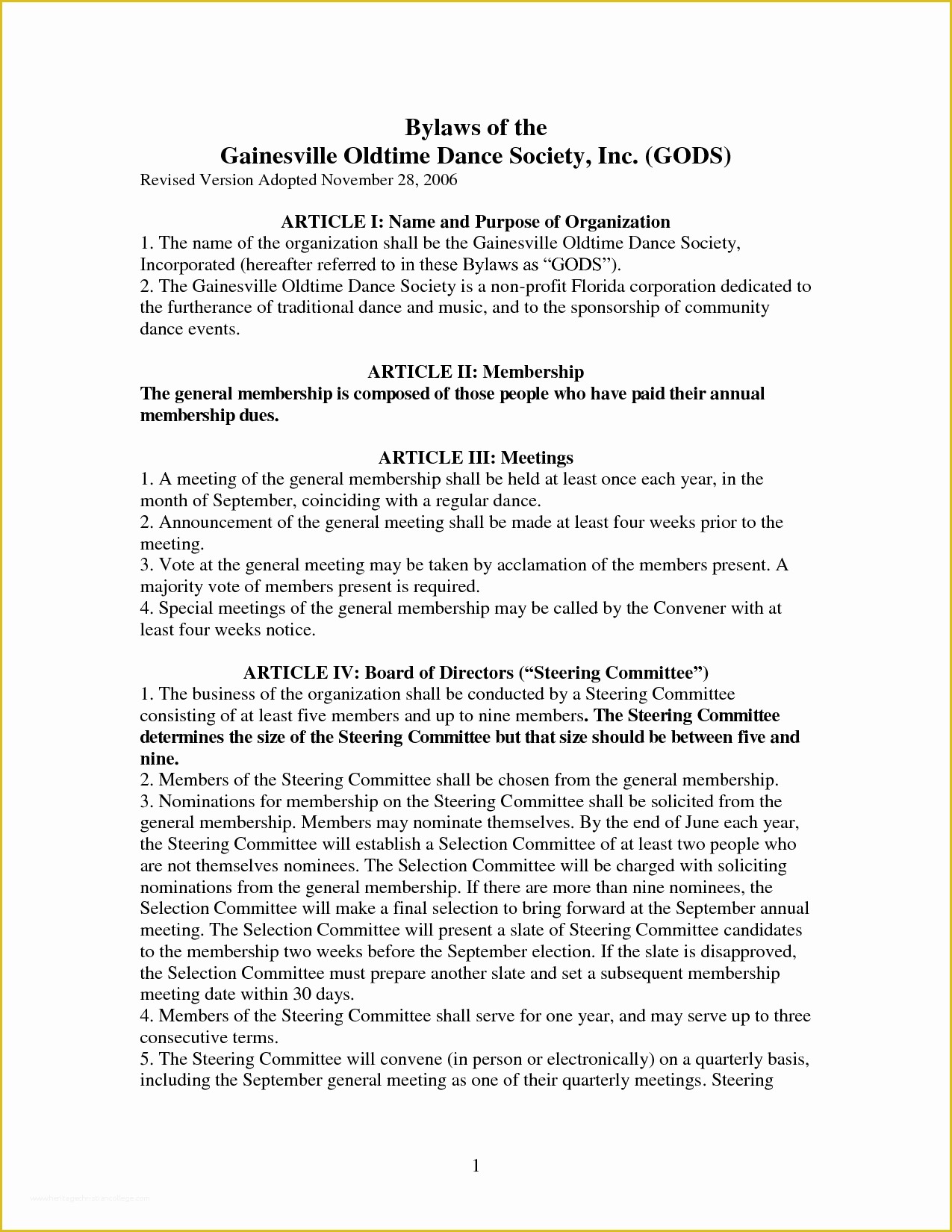 Non Profit bylaws Template Free Of Best S Of Florida Hoa Non Profit bylaws Sample Non