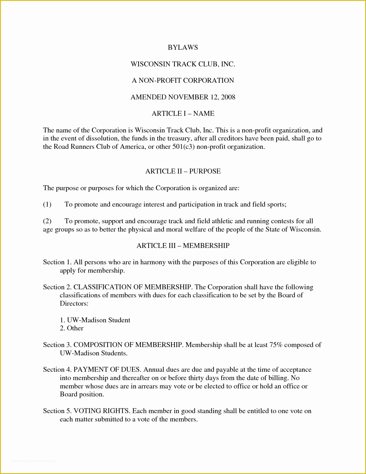 Non Profit bylaws Template Free Of Best S Of organizational bylaws Sample Non Profit