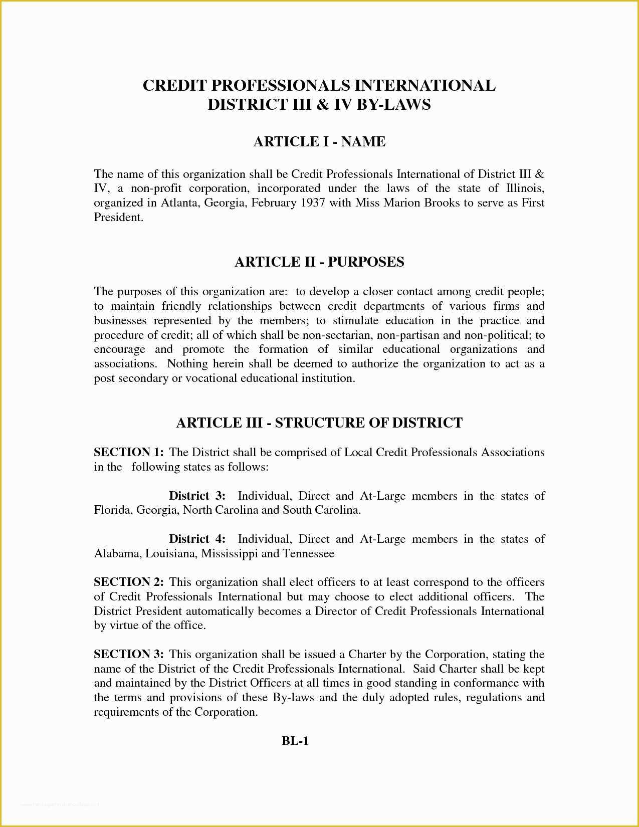 Non Profit bylaws Template Free Of Corporate bylaws Template Pdf Templates